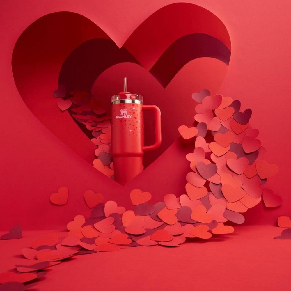💞STANLEY 30oz Valentine’s Day Tumbler Ruby Hearts Limited Edition
